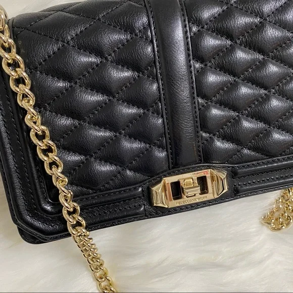 Rebecca Minkoff Quilted Love Crossbody Bag Black